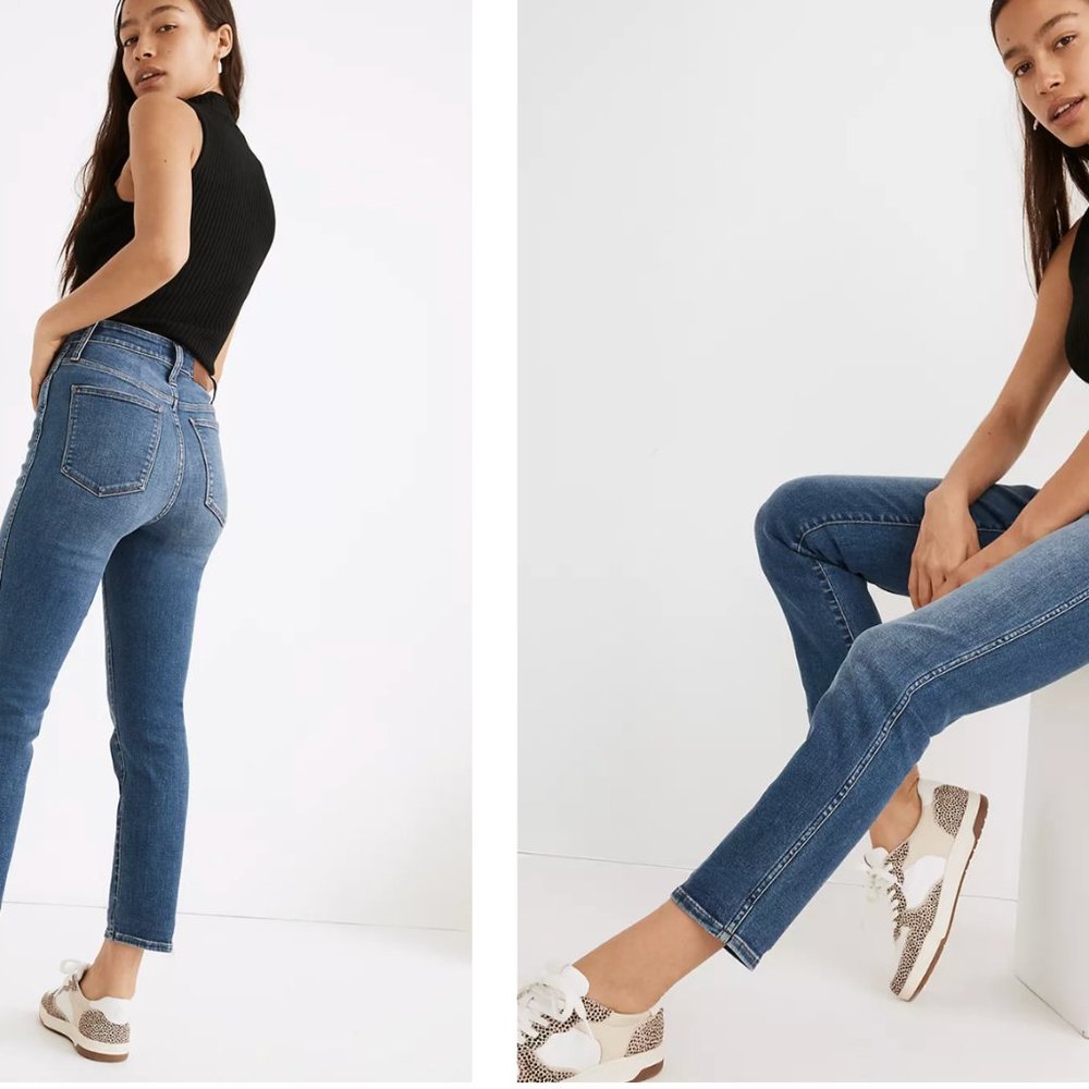Madewell - Curvy High-Rise Slim Straight Jeans in Glynn Wash